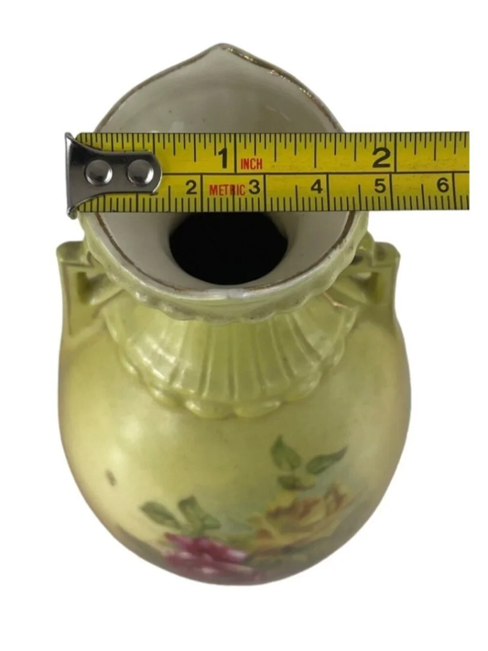 Antique Bohemian Art Nouveau Handled Urn Bud Vase Tall Cottagecore Victorian